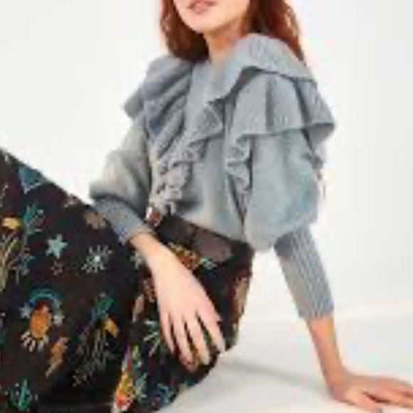 FARM Rio Metallic Ruffle Sweater - Picture 5 of 5